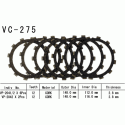 VESRAH VC-275 komplet motocyklowych tarcz sprzęgła sklep MOTORUS.PL