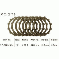 VESRAH VC-274 komplet motocyklowych tarcz sprzęgła sklep MOTORUS.PL