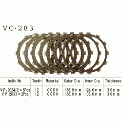 VESRAH VC-283 komplet motocyklowych tarcz sprzęgła sklep MOTORUS.PL