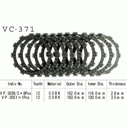 VESRAH VC-371 komplet motocyklowych tarcz sprzęgła sklep MOTORUS.PL