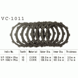 VESRAH VC-1011 komplet motocyklowych tarcz sprzęgła sklep MOTORUS.PL