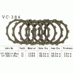 VESRAH VC-384 komplet motocyklowych tarcz sprzęgła sklep MOTORUS.PL