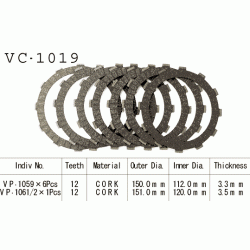 VESRAH VC-1019 komplet motocyklowych tarcz sprzęgła sklep MOTORUS.PL