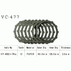 VESRAH VC-477 komplet motocyklowych tarcz sprzęgła sklep MOTORUS.PL