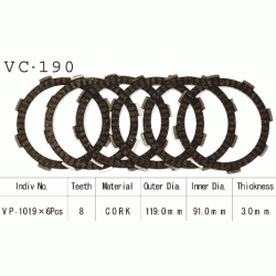 VESRAH VC-190 komplet motocyklowych tarcz sprzęgła sklep MOTORUS.PL