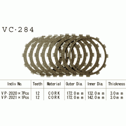 VESRAH VC-284 komplet motocyklowych tarcz sprzęgła sklep MOTORUS.PL