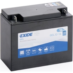 EXIDE GEL12-16 bezobsługowy ŻELOWY 12V 16Ah P+ CCA100 akumulator motocyklowy 180x75x165 MOTORUS.PL