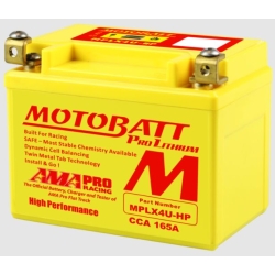 MOTOBATT MPLX4U-HP akumulator motocyklowy 12V 2.2AH/165A P+ LITHIUM LiFePO4 LITOWO-JONOWY CBC+PCB (151X87X105/110)
