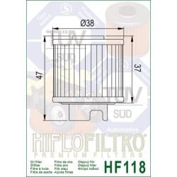 HifloFiltro HF118 motocyklowy filtr oleju HONDA ATC125 86-87, TRX125 87-88, PITBIKES MOTORUS.PL