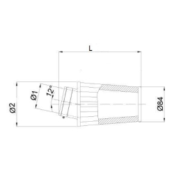 BMC Air Filter FBSA60-128 stożek motocyklowy filtr powietrza sizes (mm): Ø1 : 60 | Ø2 : 115 | L : 173