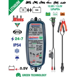 TECMATE OPTIMATE 4s motocyklowa ładowarka do akumulatora prostownik LIFEPO4 SAE 0,8A 1-10Ah sklep MOTORUS.PL