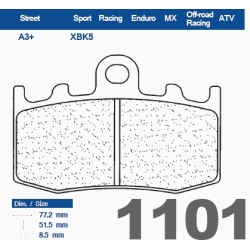 CL Brakes 1101XBK5 motocyklowe klocki hamulcowe na 1 tarczę PRZÓD BMW R1150GS 02- ,R1200GS 04-12 MOTORUS.PL