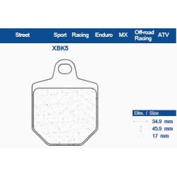 CL Brakes1129XBK5 motocyklowe klocki hamulcowe na 1 tarczę KTM SX450 SMR 07-13 MOTORUS.PL