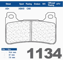 CL Brakes 1134XBK5 motocyklowe klocki hamulcowe na 1 tarczę PRZÓD HONDA CBR600RR 05- MOTORUS.PL