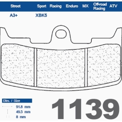 CL Brakes1139XBK5 motocyklowe klocki hamulcowe na 1 tarczę PRZÓD BUELL XB9R 984 Firebolt 02- MOTORUS.PL