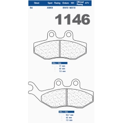 CL Brakes 1146XBK5 motocyklowe klocki hamulcowe na 1 tarczę PRZÓD AJP/APRILIA/BETA/DERBI/FANTIC/GAS GAS/HM/KEEWAYSHERCO