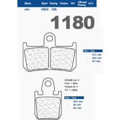 CL Brakes 1180XBK5 motocyklowe klocki hamulcowe na 1 tarczę Przód YAMAHA YZF-R1 07-14 MOTORUS.PL