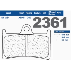 CL Brakes 2361A3+ motocyklowe klocki hamulcowe Przód YAMAHA FZ6/ABS 07-09 MOTORUS.PL