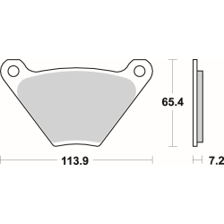 SBS 513 H motocyklowe klocki hamulcowe komplet na 1 tarczę sklep motocyklowy MOTORUS.PL