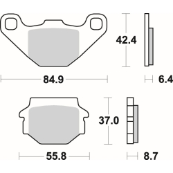 SBS 541 HF motocyklowe klocki hamulcowe komplet na 1 tarczę sklep motocyklowy MOTORUS.PL