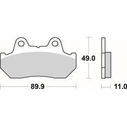 SBS 542 LS motocyklowe klocki hamulcowe komplet na 1 tarczę sklep motocyklowy MOTORUS.PL