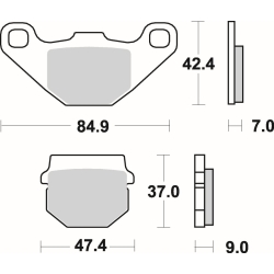 SBS 544 ATS motocyklowe klocki hamulcowe komplet na 1 tarczę sklep motocyklowy MOTORUS.PL