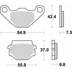 SBS 546 HS motocyklowe klocki hamulcowe komplet na 1 tarczę sklep motocyklowy MOTORUS.PL