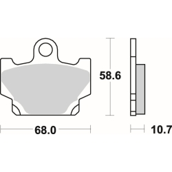 SBS 550 HF motocyklowe klocki hamulcowe komplet na 1 tarczę sklep motocyklowy MOTORUS.PL