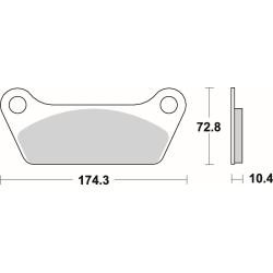 SBS 553 H motocyklowe klocki hamulcowe komplet na 1 tarczę sklep motocyklowy MOTORUS.PL