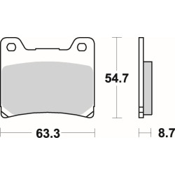 SBS 555 HF motocyklowe klocki hamulcowe komplet na 1 tarczę sklep motocyklowy MOTORUS.PL