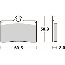 SBS 566 HS motocyklowe klocki hamulcowe komplet na 1 tarczę sklep motocyklowy MOTORUS.PL