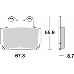 SBS 570 LS motocyklowe klocki hamulcowe komplet na 1 tarczę sklep motocyklowy MOTORUS.PL