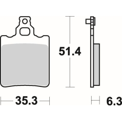 SBS 574 SI motocyklowe klocki hamulcowe komplet na 1 tarczę sklep motocyklowy MOTORUS.PL