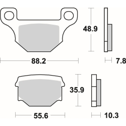 SBS 585 HF motocyklowe klocki hamulcowe komplet na 1 tarczę sklep motocyklowy MOTORUS.PL