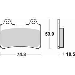 SBS 590 LS motocyklowe klocki hamulcowe komplet na 1 tarczę sklep motocyklowy MOTORUS.PL