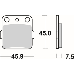 SBS 592 LS motocyklowe klocki hamulcowe komplet na 1 tarczę sklep motocyklowy MOTORUS.PL