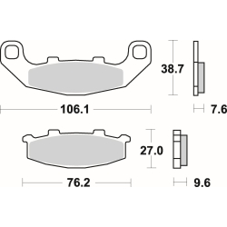 SBS 615 LS motocyklowe klocki hamulcowe komplet na 1 tarczę sklep motocyklowy MOTORUS.PL