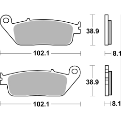 SBS 627 RS motocyklowe klocki hamulcowe komplet na 1 tarczę sklep motocyklowy MOTORUS.PL