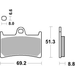 SBS 634 HS motocyklowe klocki hamulcowe komplet na 1 tarczę sklep motocyklowy MOTORUS.PL