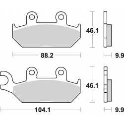 SBS 650 HF motocyklowe klocki hamulcowe komplet na 1 tarczę sklep motocyklowy MOTORUS.PL