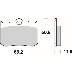 SBS 662 RS motocyklowe klocki hamulcowe komplet na 1 tarczę sklep motocyklowy MOTORUS.PL