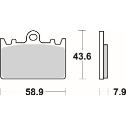 SBS 666 RS motocyklowe klocki hamulcowe komplet na 1 tarczę sklep motocyklowy MOTORUS.PL