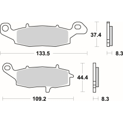 SBS 705 RS motocyklowe klocki hamulcowe komplet na 1 tarczę sklep motocyklowy MOTORUS.PL