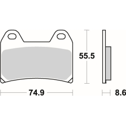 SBS 706 DC motocyklowe klocki hamulcowe komplet na 1 tarczę sklep motocyklowy MOTORUS.PL