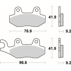 SBS 713 HF motocyklowe klocki hamulcowe komplet na 1 tarczę sklep motocyklowy MOTORUS.PL