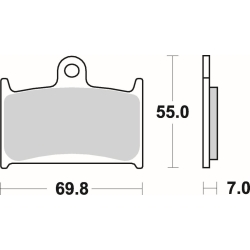 SBS 714 HS motocyklowe klocki hamulcowe komplet na 1 tarczę sklep motocyklowy MOTORUS.PL