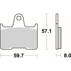 SBS 715 HF motocyklowe klocki hamulcowe komplet na 1 tarczę sklep motocyklowy MOTORUS.PL