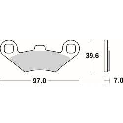 SBS 716 ATS motocyklowe klocki hamulcowe komplet na 1 tarczę sklep motocyklowy MOTORUS.PL