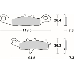 SBS 726 RSI motocyklowe klocki hamulcowe komplet na 1 tarczę sklep motocyklowy MOTORUS.PL