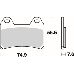 SBS 727 HS motocyklowe klocki hamulcowe komplet na 1 tarczę sklep motocyklowy MOTORUS.PL